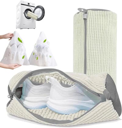 Herbruikbare Schoenwaszakken XXL - Set van 2 - Ideaal voor Sneakers, Sportschoenen en Kinderschoenen - Inclusief 4 Stofdichte Zakjes