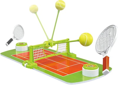 Kleine tennisset - Tafeltennis speelgoed - Interactief spel - Bevordert denkvaardigheden - 35 x 26.5 cm - Uniek