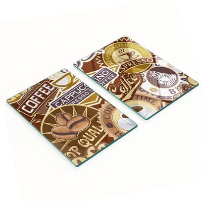 Multifunctionele decoratieve glazen snijplanken voor de keuken of het café, 2x40x52 cm