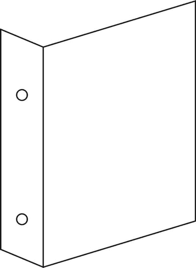 Blanco haaks bord - kunststof - te beplakken met eigen sticker 200 x 200 mm