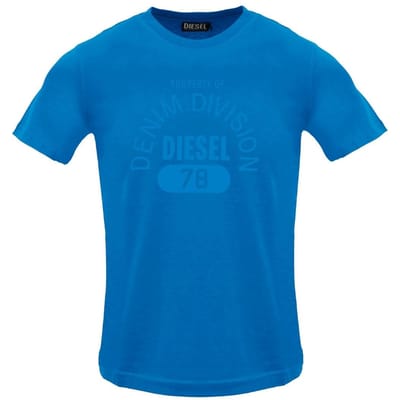 Diesel Unisex Volwassen Eigendom Van Denim Divisie Logo T-Shirt (Koninklijk Blauw)