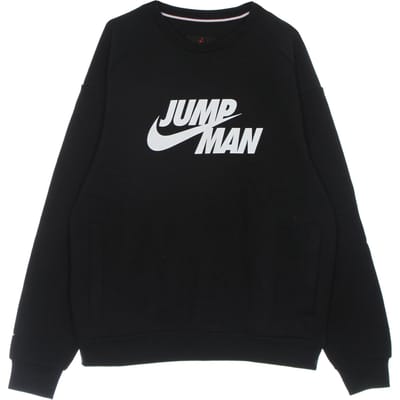 Jumpman Fleece Crew Heren Sweatshirt Met Ronde Hals Zwart/zwart