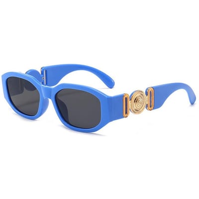 Petites Lunettes de Soleil Rectangulaires Hommes Femmes Lunettes de Soleil Carrées Lunettes de Soleil de Voyage Vintage Rétro UV400 Lunette Soleil Femme Gafas De Sol Gold