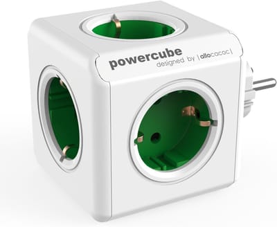 Wandstopcontact PowerCube Original met 5 stopcontacten in meerkleurige uitvoering