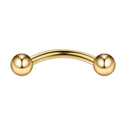 Goud - Wenkbrauw / Lip / Oor Piercing