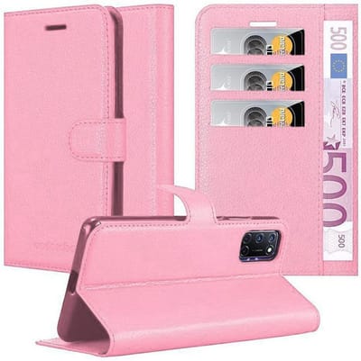Cadorabo Hoesje geschikt voor Oppo A72 in KERSEN ROZE - Beschermhoes met magnetische sluiting, standfunctie en kaartvakje Book Case Cover Etui
