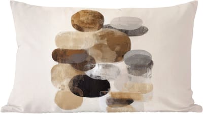 Sierkussens - Kussentjes Woonkamer - 60x40 cm - Ovaal - Kleurvlakken - Penseelstreken