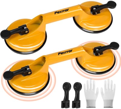 Zuignappen Set - Dubbele Zuighouders - Materiaal Verplaatsen - Hoge Draagkracht - 330 LBS - Aluminium