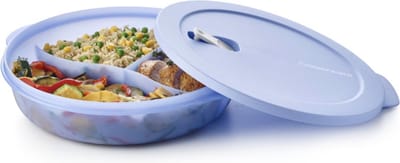 Tupperware crystalwave magnetronbord , vakjes, (nieuwe kleur)