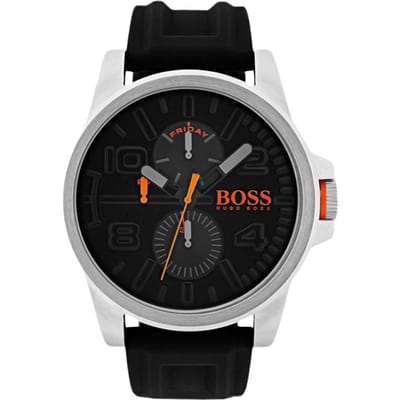 Hugo Boss 1550006 Oranje Detroit Herenhorloge 48mm zwart