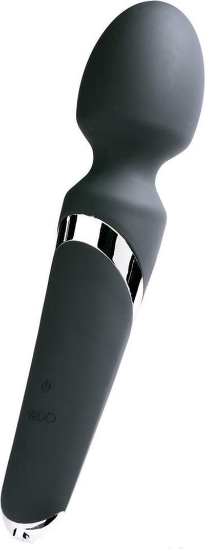 Vedo – Siliconen Massager Flexibele Kop voor Clitorale Stimulatie Oplaadbaar – 23.9 cm – Zwart