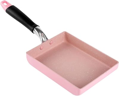 Omelet Pan - Koekenpan Ei - Ontbijt Maken - Anti-aanbaklaag - 18x13 cm - Roze