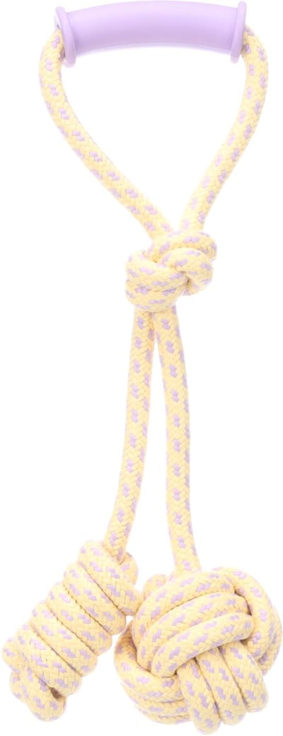 FLAMINGO - HS JOANIE TREKTOUW MET TPR HANDVAT EN KNOPEN TWIST PAARS/GEEL35,5x12x8