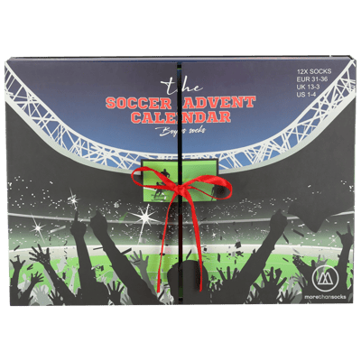 Morethansocks - Adventskalender jongens - Voetbal - 12-Paar sokken - adventskalenders - adventskalender kinderen - adventkalender