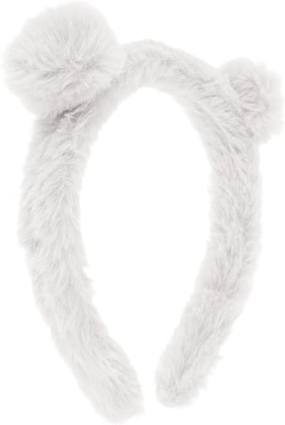 Verstelbare Pluche Berenoren Haarband - Zachte, Schattige Dierenoren voor Comfortabel Make-up en Gezichtsreiniging voor Vrouwen en Meisjes in Wit