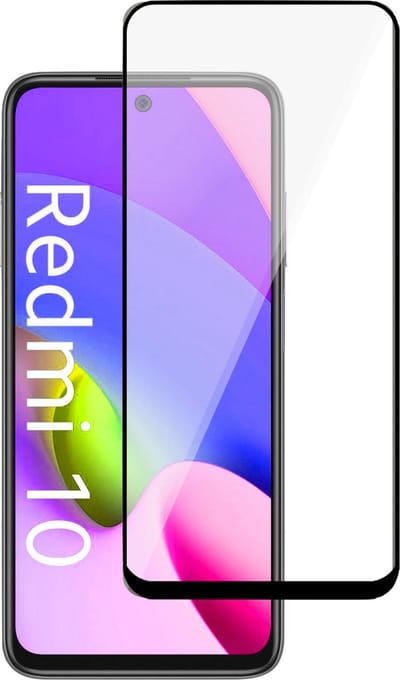 Geschikt voor Xiaomi Redmi 10 Screenprotector Glas - Full Screen Beschermglas Screen Protector - 1x