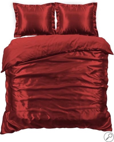 Cozy Covers satijnen Dekbedovertrek - 200x200/220 - Glans Satijn - Rood