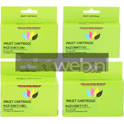 Huismerk HP 711 multipack zwart en kleur (Huismerk (compatible))