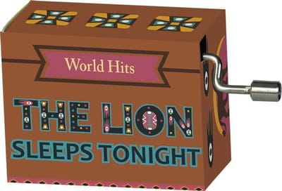 Muziekdoosje wereldhits met melodie van The lion sleeps tonight