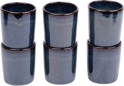 Kade 171 Faro koffiekopjes 6 stuks 150 ml - Portugees stoneware blauw
