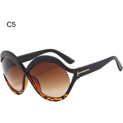 Dames Zonnebril met Hol Frame Zwart Verloop Cat Eye Zonnebril Bril Dames Zonnebrillen