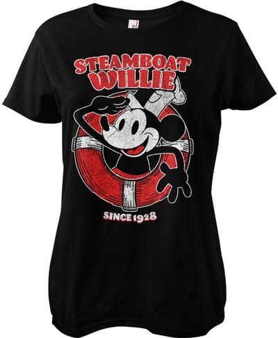 Hybris Dames-T-shirt Steamboat Willie Since 1928 Girly Tee HY-5-SBW002-H61-12