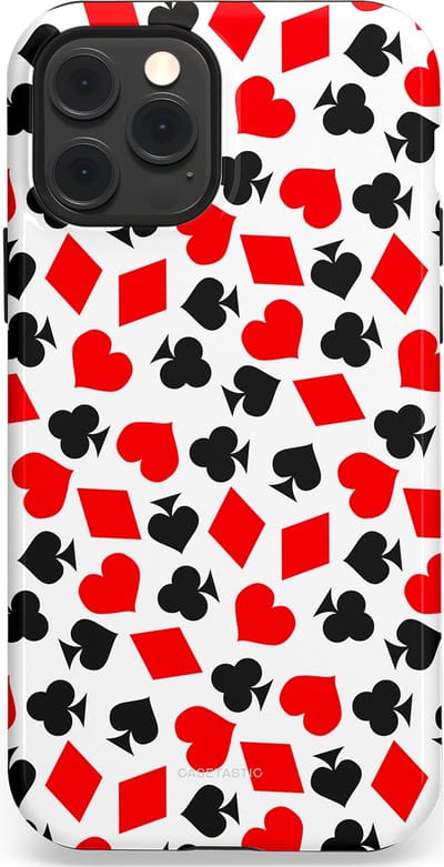 Casetastic Hoesje Geschikt voor Apple iPhone 12/12 Pro Magsafe - Stijlvolle Beschermende Duo-layer Case - Harten spel