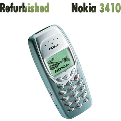 Gerenoveerde Nokia Ontgrendeld Originele Nokia 3410 GSM 900 / 1800 Mobiele Telefoon Met 1 SIM Simple Set groen