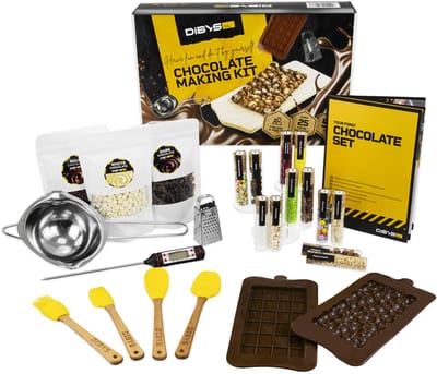 DIBYS - Kit voor het maken van Chocolade - Voor volwassenen en kinderen - Chocolade - Cadeau - Geschenkset