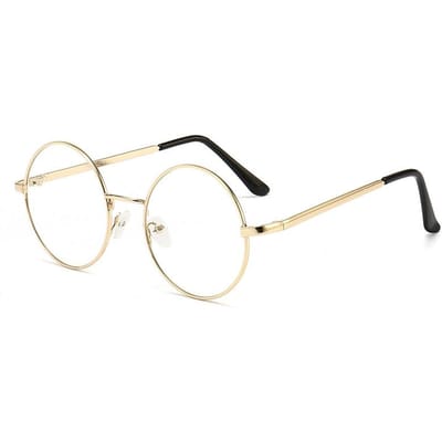 Nieuwe Visserij Vrije Tijd Ronde Metalen Heren Zonnebril Retro Vintage Zonnebril Voor Mannen Vrouwen Mode Oogbril Zon Bril Uv400 Bril 1PC beige