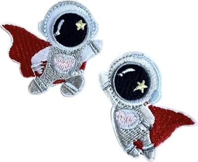 Astronaut sterren strijk embleem - patch - patches - stof & strijk applicatie