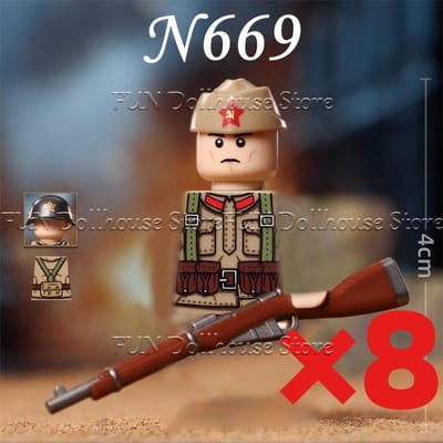 Hoge Kwaliteit Moc Hoge Kwaliteit Ww2 Leger stijl Hoge Kwaliteit Leger Hoge Kwaliteit Sovjet Militaire figuur Hoge Kwaliteit Figuur Hoge Kwaliteit Bouw