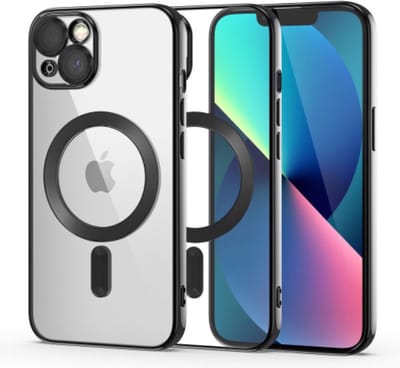 TG Techgrip - Hoesje Geschikt voor iPhone X/Xs Magsafe Compatible - Back Cover Hoesje met ingebouwde 9H HD camera glas bescherming - Zwart Hoes Geschikt voor iPhone X/Xs
