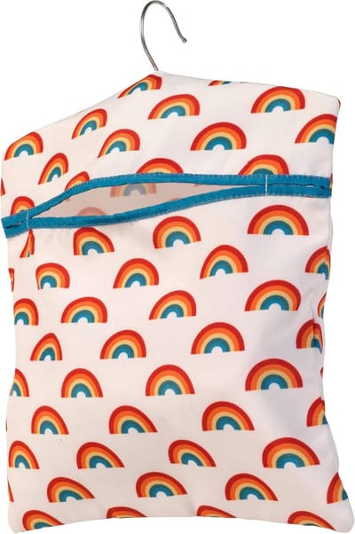 Handige Regenboog Kledingklem Tas met Haken voor Binnen en Buiten Gebruik