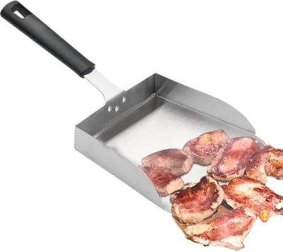 Spatel voor grill, roestvrijstalen spatel grill turner - Turner schop anti-verbranding BBQ gereedschap voor keuken buiten koken achtertuin feest vlees biefstuk hamburger pizza
