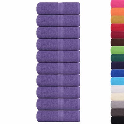 vidaXL - Gastendoekjes - FROGN - 10 - st - 30x50 - cm - 360 - g/m² - paars