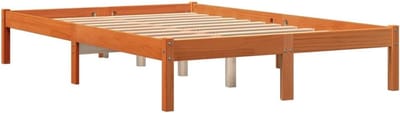 Houten Bedframe - Massief Ledikant - Slaapkamer Meubel - Niet Zelf Nivellerend - 120x200 cm - Wasbruin