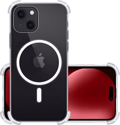 Hoesje - Geschikt voor Apple iPhone 15 - Magsafe Compatible - Sterk & Shockproof - Back Cover - Shock Proof Case - Telefoon Hoes Shockproof - Transparant