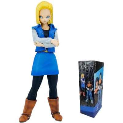 22CM Anime Dragon Ball Z Android 17 18 Figuur Android 18 PVC Actiefiguren Verzameling Model Speelgoed voor Kinderen Kerstcadeaus