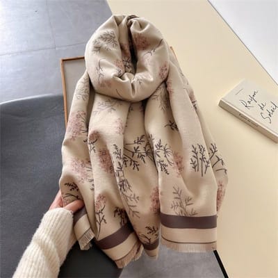 Luxe Pashmina Sjaal Wikkel Sjaal Voor Vrouwen Design Winter Warm Kasjmier Sjaals Bandana Vrouwelijk Dikke Deken Zacht Bufanda gray