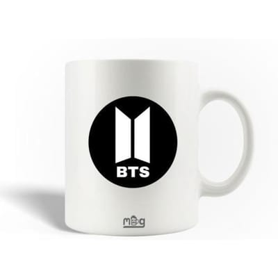 Mug en Céramique Bangtan Sonyeondan BTS Logo Blanc