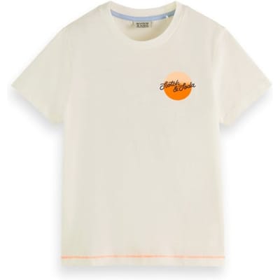 Scotch & Soda Relaxed-fit Artwork T-shirt Off White Größe: 16 | T-Shirts Outlet | kids | Weiß