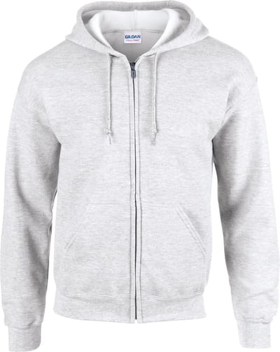 Gildan Heavy Blend™ Adult Full Zip Hooded Sweatshirt GI18600 - Ash - XXL