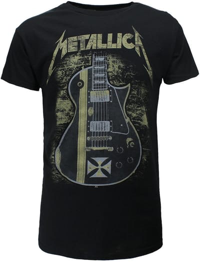 Metallica James Hetfield Iron Cross Guitar T-Shirt - Officiële Merchandise - XXL