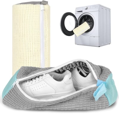 Dailygoods - Schoenwaszak, wasmachine, 2 stuks schoenen waszak, schoenwaszak, schoenenwaszak, schoenborstel waszak, waszak voor wasmachine