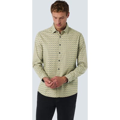 No Excess Shirt Stretch Allover Printed Smoke Maat: S | Casual Overhemden Outlet | Heren | Geel