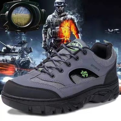 Nieuwe Outdoor Herenschoenen Ademende Werkkleding Schoenen Vetersluiting Dikke Zool Wandelschoenen Buitenlandse Handel Grote Maat Mode Casual Herenschoenen 45