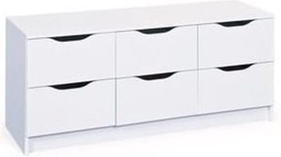 Interlink SAS Westphalen ladekast - Hout - 6 lades - 120x50x40 cm - Wit