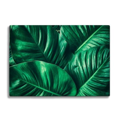 Glassnijplank - Groene Bladeren - Glazen Snijplanken - 35×25 cm - 4mm