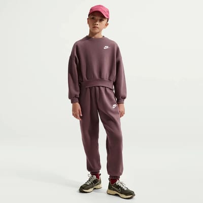Meisjes sweatshirt met ronde hals Nike Club Fleece